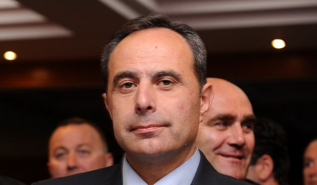 Zadar, 210911. Danas je u hotelu Kolovare odrzan izborni zbor HSP-a.  Na fotografiji: Ivan Milicevic novoizabrani predsjednik HSP-a Zadarske zupanije i predsjednik HSP-a Danijel Srb. Foto: Andrija Lucic / CROPIX