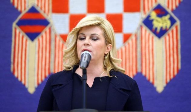 Predsjednica Kolinda Grabar-Kitarovic obratila se javnosti nakon cetvrtog kruga konzultacija. Photo: Slavko Midzor/PIXSELL