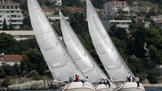 Split, 160909.
Danas je flotnim plovom zapoceo 23. ACI Match Race kup. 
Foto: Jakov Prkic / CROPIX