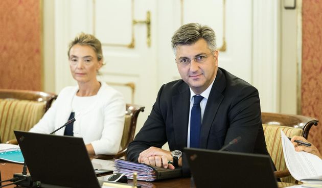 Sjednica Vlade Republike Hrvatske. Marija Pejcinovic Buric; Andrej Plenkovic