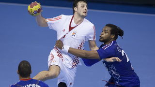 Zaragoza, Spanjolska, 230113.
Gradska dvorana Principe Felipe.
Svjetsko prvenstvo u rukometu za muskarce Spanjolska 2013.
Utakmica cetvrtfinala izmedju reprezentacija Hrvatske i Francuske.
Na fotografiji: Domagoj Duvnjak.
Foto: Ante Cizmic / CROPIX Zaragoza, Spanjolska, 230113.
Gradska dvorana Principe Felipe.
Svjetsko prvenstvo u rukometu za muskarce Spanjolska 2013.
Utakmica cetvrtfinala izmedju reprezentacija Hrvatske i Francuske.
Na fotografiji: Domagoj Duvnjak.
Foto: Ante Cizmic / CROPIX