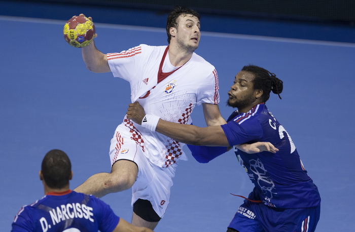 Zaragoza, Spanjolska, 230113.
Gradska dvorana Principe Felipe.
Svjetsko prvenstvo u rukometu za muskarce Spanjolska 2013.
Utakmica cetvrtfinala izmedju reprezentacija Hrvatske i Francuske.
Na fotografiji: Domagoj Duvnjak.
Foto: Ante Cizmic / CROPIX Zaragoza, Spanjolska, 230113.
Gradska dvorana Principe Felipe.
Svjetsko prvenstvo u rukometu za muskarce Spanjolska 2013.
Utakmica cetvrtfinala izmedju reprezentacija Hrvatske i Francuske.
Na fotografiji: Domagoj Duvnjak.
Foto: Ante Cizmic / CROPIX