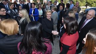 Predsjednica Kolinda Grabar Kitarović na svečanoj sjednici županijske skupštine, foto: Dino Stanin/PIXSELL