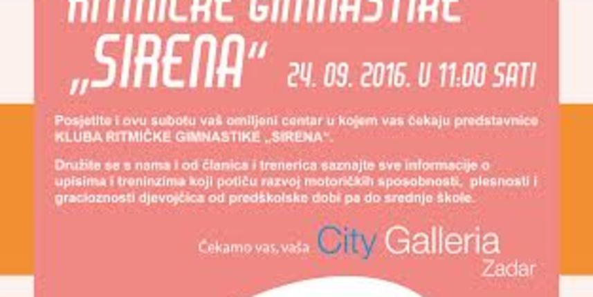 Sportski rujan u City Galleriji: Promocija KRG “Sirena” Sportski rujan u City Galleriji: Promocija KRG “Sirena”