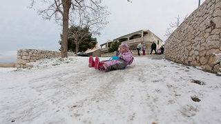 Snijeg u Bibinjama 3. veljače 2012, Foto: Leo Banić