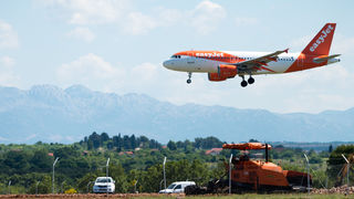 Easy Jet zrakoplov, Zračna luka Zadar