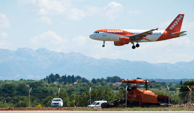 Easy Jet zrakoplov, Zračna luka Zadar