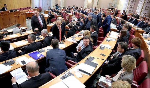 Nakon cetiri tjedna bez kvoruma u Saboru je za danas zakazano glasovanje o do sada raspravljenim tockama dnevnog reda. Sjednica sabora. Photo: Patrik Macek/PIXSELL