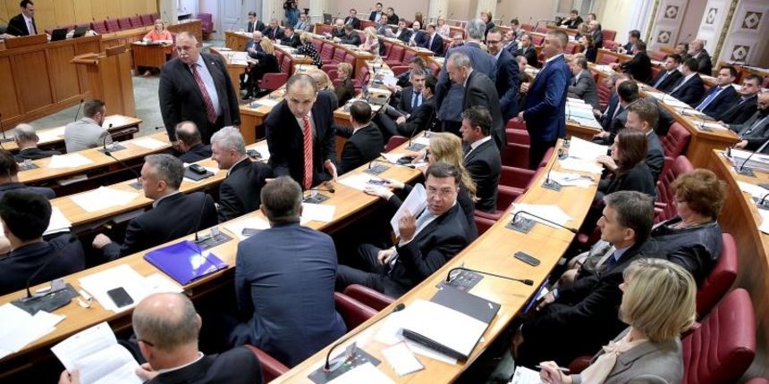 Nakon cetiri tjedna bez kvoruma u Saboru je za danas zakazano glasovanje o do sada raspravljenim tockama dnevnog reda. Sjednica sabora. Photo: Patrik Macek/PIXSELL