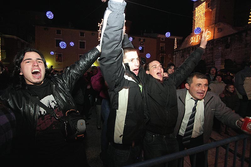 Doček Nove 2009. na Narodnom trgu (foto: Marin Gospić)