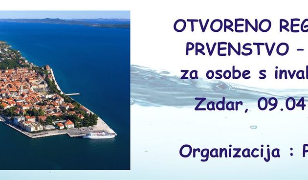 PK Zadar domaćin Otvorenog regionalnog prvenstva Hrvatske za osobe s invaliditetom
