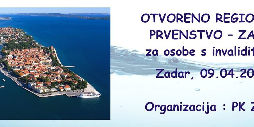 PK Zadar domaćin Otvorenog regionalnog prvenstva Hrvatske za osobe s invaliditetom