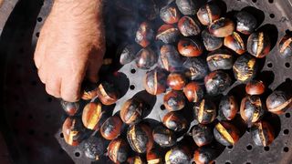 Kestenjari su započeli s ovogodisnjom sezonom prodaje pecenih kestena. Photo: Tomislav Miletic/PIXSELL