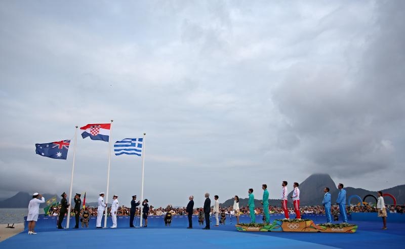 Rioe de Janeiro. Olimpijski prvaci u klasi 470, Šime Fantela i Igor Marenić. Photo. Igor Kralj/PIXSELL Rioe de Janeiro. Olimpijski prvaci u klasi 470, Šime Fantela i Igor Marenić. Photo. Igor Kralj/PIXSELL