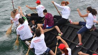 Opuzen: Utrke veslača za startne pozicije za 19. maraton lađa na Neretvi. Photo: Damir Špehar/PIXSELL