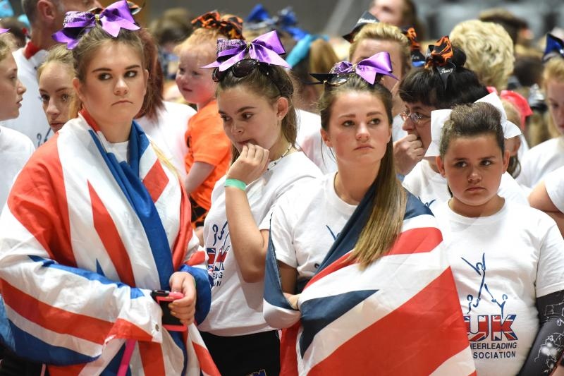 Zadar – U dvorani Krese Cosica na Visnjiku otvoreno je Europsko prvenstvo navijacica “European cheerleading championships 2015”. Danas i sutra svoje ce plesno akrobatske vjestine pokazati vise od 1500 natjecateljica. Photo: Dino Stanin/PIXSELL Zadar – U dvorani Krese Cosica na Visnjiku otvoreno je Europsko prvenstvo navijacica “European cheerleading championships 2015”. Danas i sutra svoje ce plesno akrobatske vjestine pokazati vise od 1500 natjecateljica. Photo: Dino Stanin/PIXSELL