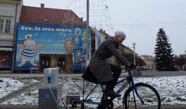 Građani sami proizvode struju za božićni ugođaj/foto: promo fotografije Grad Koprivnica (tportal)