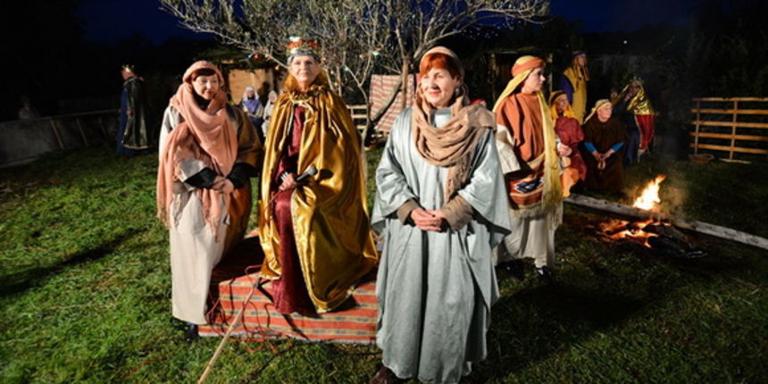 Diklo: Na Bunarima na blagdan sv. Stjepana uprilične žive jaslice Udruge Kveštura. Foto: Iva Perinčić