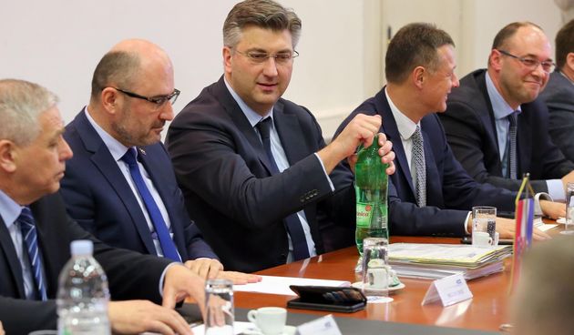 Sjednica predsjednistva HDZ-a. Andrej Plenkovic, Milijan Brkic.