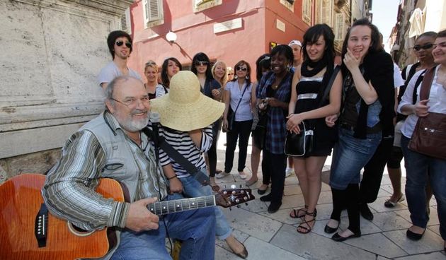 Poznati zadarski trubadur Duško Nonković Bučo. Photo: Željko Mršić/PIXSELL