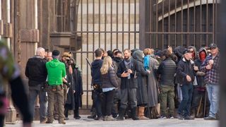 Jamie Dornan na setu snimanja filma Robin Hood Origins