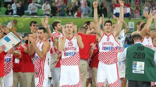 Velika hrvatska fešta u ljubljanskim Stožicama nakon plasmana u polufinale Eurobasketa, Foto. Igor Kralj/PIXSELL Velika hrvatska fešta u ljubljanskim Stožicama nakon plasmana u polufinale Eurobasketa, Foto. Igor Kralj/PIXSELL