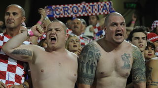 Tel Aviv, 091010.
Ramat-Gan Stadion.
Kvalifikacijska nogometna utakmica grupe F izmedju Izraela i Hrvatske za Euro 2012 u Poljskoj i Ukrajini.
Na slici: navijaci.
Foto: Drago Sopta / CROPIX