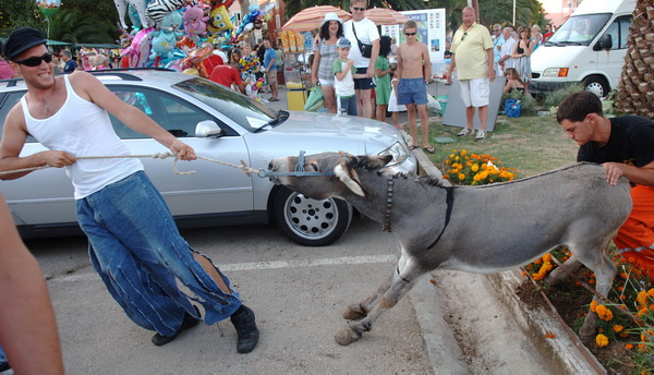 Zadar, 050809.
Danas je na otoku Ugljanu u mjesto Kukljica slavljena Gospa od Sniga. Festa u Kukljici vec tradicionalno prvlaci veliki broj ljudi, a uz ples tamosnje folklorne skupine odrzana je i utrka tovara.
Na fotografiji: neki tovari nisu htjeli doc Zadar, 050809.
Danas je na otoku Ugljanu u mjesto Kukljica slavljena Gospa od Sniga. Festa u Kukljici vec tradicionalno prvlaci veliki broj ljudi, a uz ples tamosnje folklorne skupine odrzana je i utrka tovara.
Na fotografiji: neki tovari nisu htjeli doc