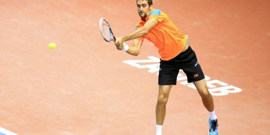 03.02.2014., Dom Sportova, Zagreb – 1. kolo 9. ATP turnira PBZ Zagreb Indoors. Marin Cilic (CRO) – Mate Delic (CRO). Photo: Slavko Midzor/PIXSELL