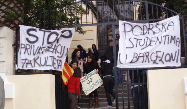 Prosvjed studenata iz solidarnosti s katalonskim