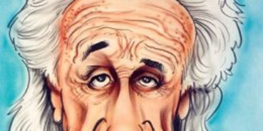 Albert Einstein karikatura, foto: kecskefeszek.net Albert Einstein karikatura, foto: kecskefeszek.net