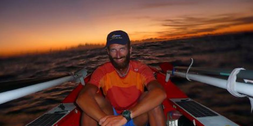 Alex Bellini, an Italian adventurer who in the next two weeks will become the first person to row solo across Pacific. Photo supplied by Alex Bellini. 20th November 2008. Story Steve Meacham. Alex Bellini, an Italian adventurer who in the next two weeks will become the first person to row solo across Pacific. Photo supplied by Alex Bellini. 20th November 2008. Story Steve Meacham.