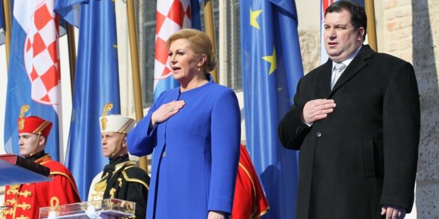 Inauguracija predsjednice Kolinde Grabar Kitarović na Trgu sv. Marka, Foto: Photo: HINA/POOL/PIXSELL