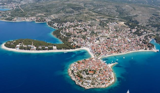 Primošten, panorama iz zraka. Photo: Dino Stanin/PIXSELL