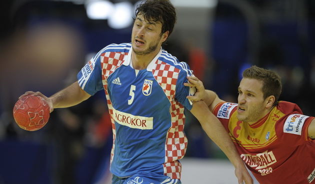 Beograd, 290112.Arena Beograd.10. Europsko prvenstvo u rukometu za muskarce.Utakmica za 3. mjesto izmedju Hrvatske i Spanjolske.Na fotografiji: Domagoj DuvnjakFoto: Drazen Aleksic / CROPIX