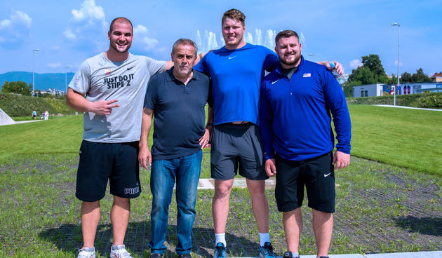 Stipe Žunić, Milan Bandić,Ryan Crouser i Joe Kovacs