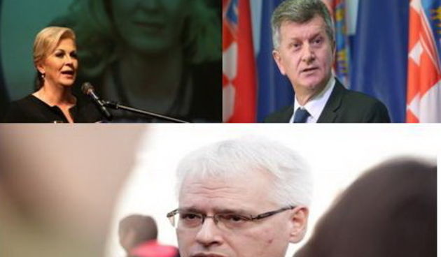 Predsjednicki izbori – kandidati – Kolinda Grabar Kitarovic, Ivo Josipovic, Milan Kujundzic, foto: PIXSELL