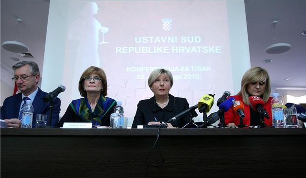 Tiskovna konferencija u Ustavnom sudu. Foto: Hina
