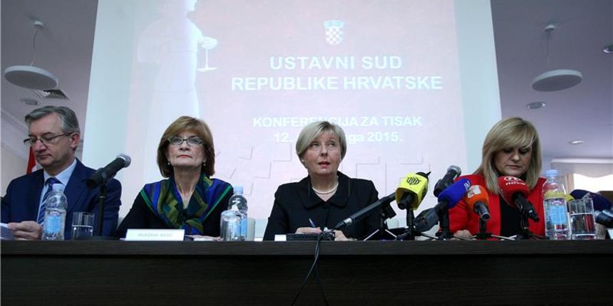 Tiskovna konferencija u Ustavnom sudu. Foto: Hina Tiskovna konferencija u Ustavnom sudu. Foto: Hina