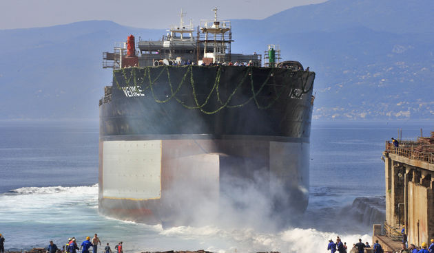 Porinuće tankera (Foto:Davor Zunic / CROPIX)