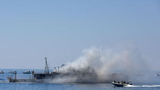 Premantura: Admiralski brod Vis potopljen kako bi postao ronilačka atrakcija. Photo: Duško Marušić/PIXSELL