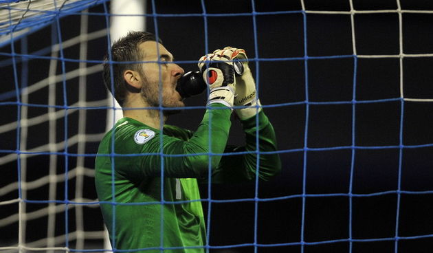 Zagreb, 220313.
Stadion Maksimir.
Kvalifikacijska utakmica za Svjetsko prvenstvo u Brazilu, 2014. godine, izmedju reprezentacija Hrvatske i Srbije.
Na slici: Stipe Pletikosa.
Foto: Damir Krajac / CROPIX