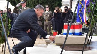 Svecanim postrojavanjem i mimohodom kroz grad postrojbi sudionica obiljezena je 22. obljetnica vojno-redarstvene akcije Maslenica. Photo: Dino Stanin/PIXSELL Svecanim postrojavanjem i mimohodom kroz grad postrojbi sudionica obiljezena je 22. obljetnica vojno-redarstvene akcije Maslenica. Photo: Dino Stanin/PIXSELL