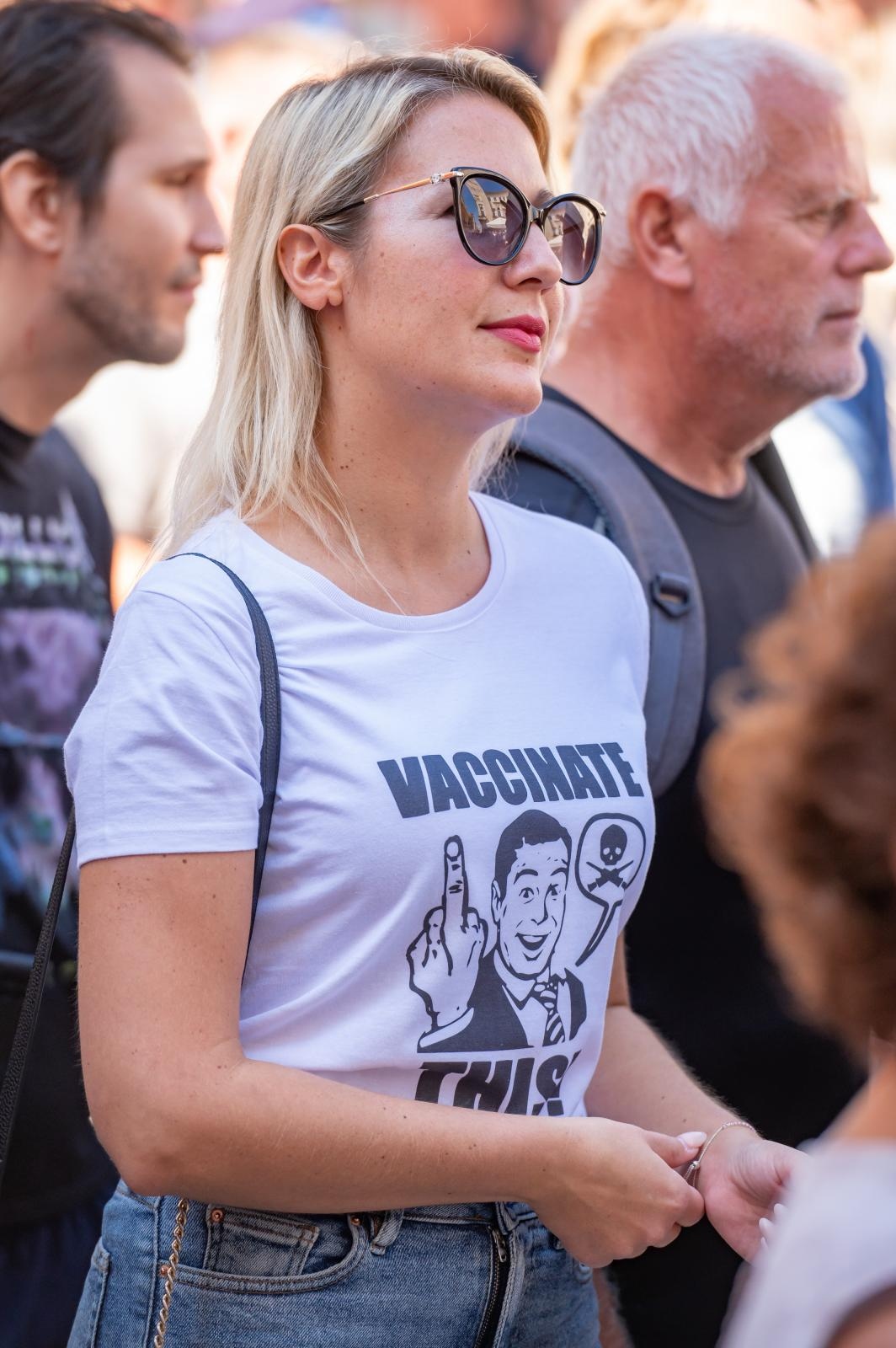 Na Narodnom trgu održan prosvjed “Krik za slobodu” protiv epidemioloških mjera