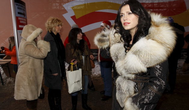 Zagreb, 060110.
Sljeme.
Muski slalom Svjetskog Kupa Snow Queen Trophy.
Na fotografiji: Mila Horvat.
Foto: Ronald Gorsic / CROPIX