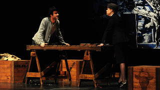 Zadar, 24.04.2013. snimio: Nenad Marčev 
dramska pretplata 
Kazalište PLAYDRAMA, Split 
Jeffrey Hatcher 
PICASSO 
redateljica: Nenni Delmestre 
igraju: Elvis Bošnjak, Lana Helena Hulenić 
Velika dvorana HNK Zadar