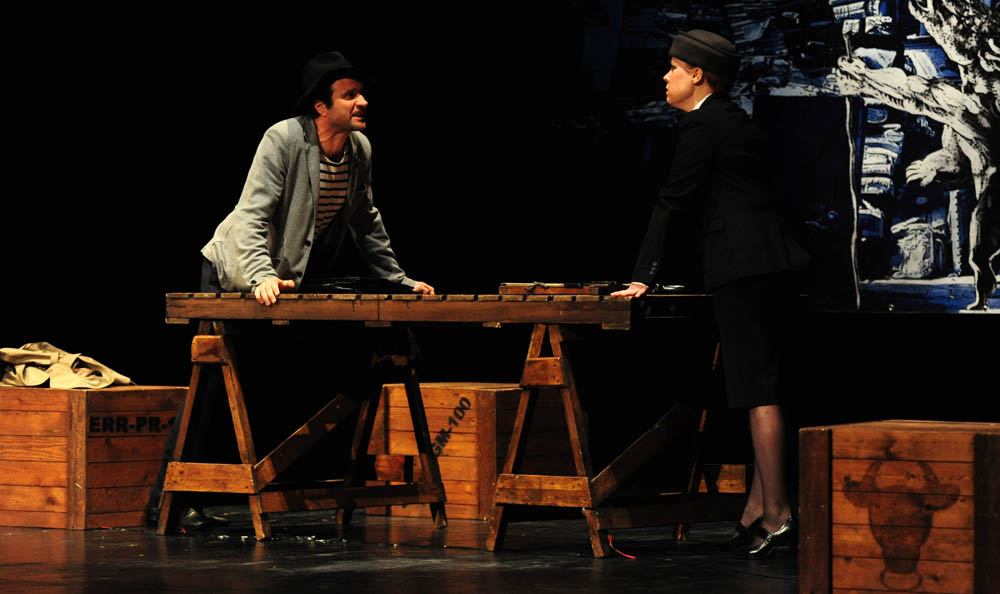 Zadar, 24.04.2013. snimio: Nenad Marčev 
dramska pretplata 
Kazalište PLAYDRAMA, Split 
Jeffrey Hatcher 
PICASSO 
redateljica: Nenni Delmestre 
igraju: Elvis Bošnjak, Lana Helena Hulenić 
Velika dvorana HNK Zadar