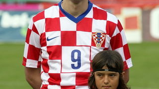Varazdin, 190510.
Na gradskom stadionu u Varazdinu igra se kvalifikacijska utakmica za europsko prvenstvo U-21 izmedju reprezentacija Hrvatske i Slovacke.
Na slici: Nikola Kalinic.
Foto: Andrej Svoger / CROPIX