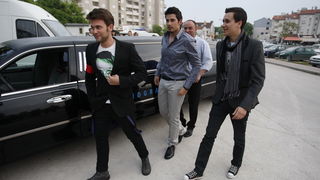 Biograd na Moru, 120510. 
Domacin ovogodisnje dodjele diskografske nagrade Porin je grad Biograd na Moru.
Prve veceri Porina odrzan je koncert pod nazivom Najbolje od Porina, a izvodile su se najbolje pobjednicke pjesme. 
Na slici: Luka Nizetic, Bojan Jam