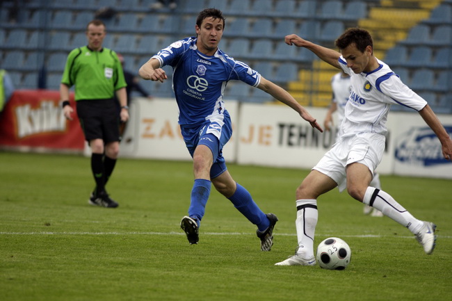 Varazdin, 080510.
Na gradskom stadionu u Varazdinu igra se 29. kolo prve HNL izmedju Varteksa i Zadra.
Na slici: Josip Golubar.
Foto: Zeljko Hajdinjak / CROPIX